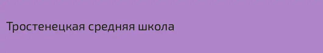Тростенецкая средняя школа